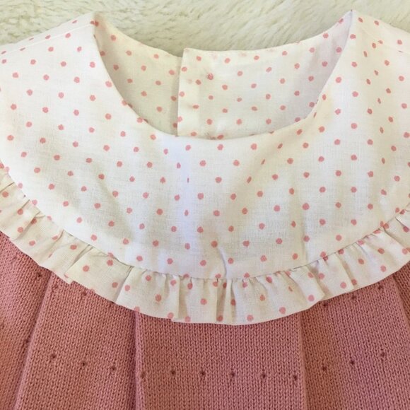 Pili Carrera Baby Girl Pink Polka Dot Dress Size 18 Months - Picture 4 of 11